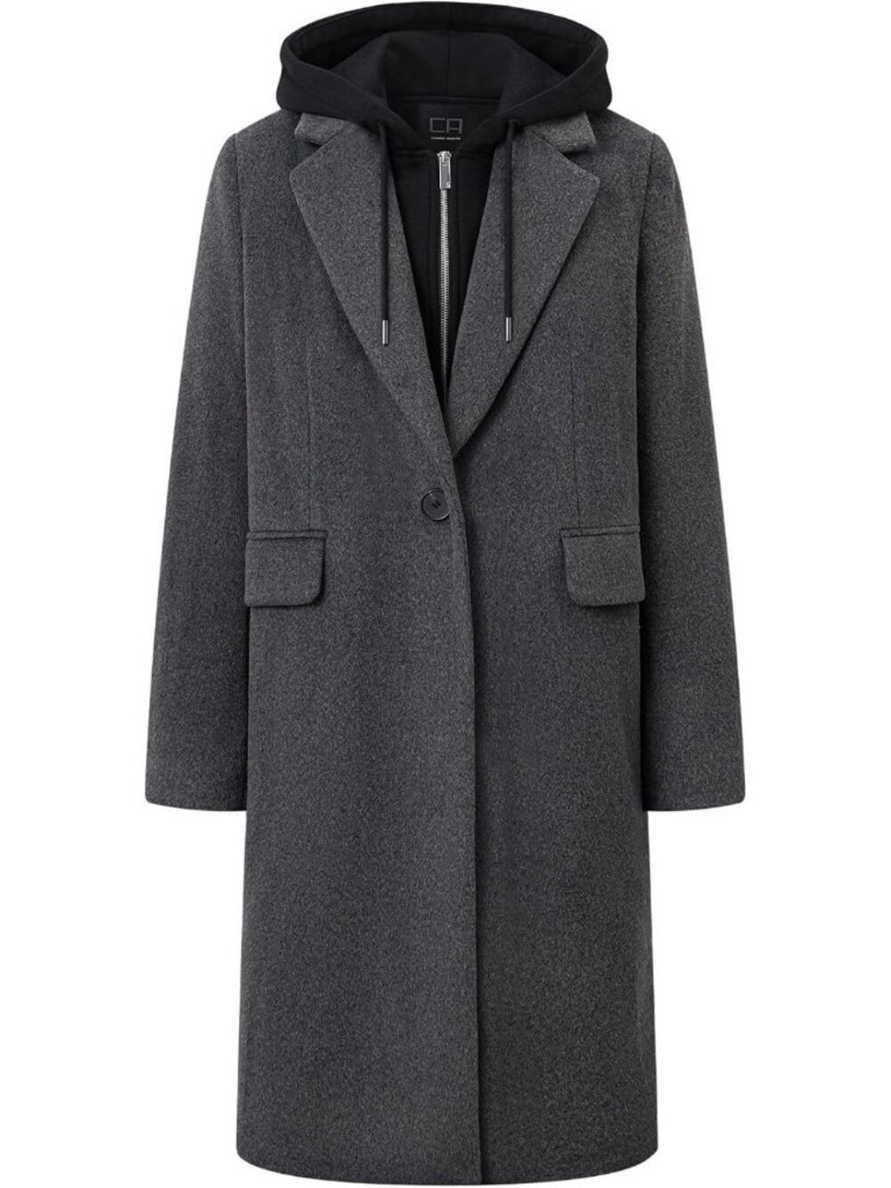 Cozy Women's Hooded Wool Peacoat - Stylish Long Winter Overcoat for Fall